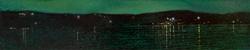 CRISTA PISANO Calm Night on the Hudson by Crista Pisano at Sylvan Gallery