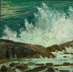CRISTA PISANO Clash at Pemaquid by Crista Pisano at Sylvan Gallery