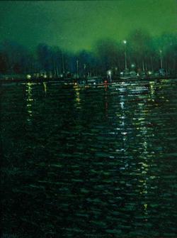 CRISTA PISANO Harbor Lights by Crista Pisano at Sylvan Gallery