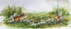 LAURA WINSLOW The Rabbit Who Hopped Into My Yard by Laura Winslow at Sylvan Gallery